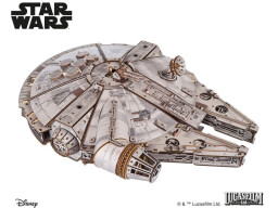 Ugears 3D dřevěná mechanická skládačka Star Wars Millennium Falcon